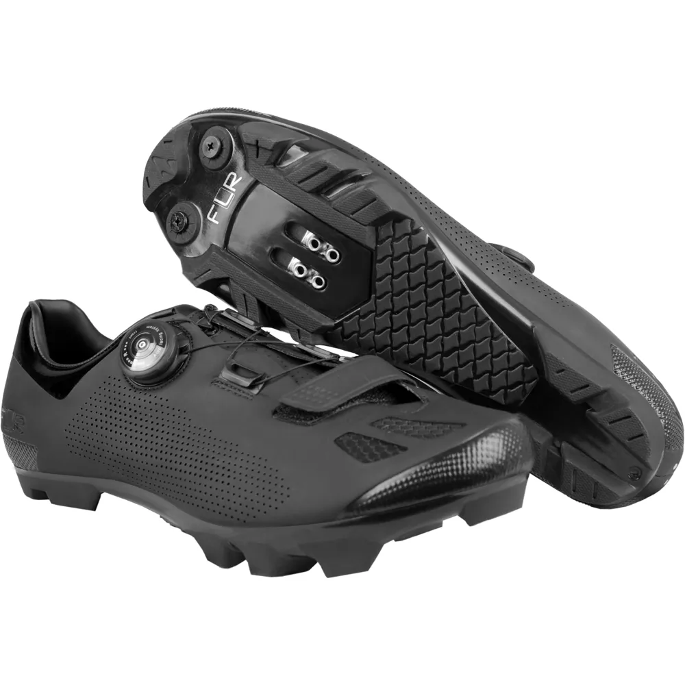 uPRISE Bikes FLR F70 Pro MTB M250 Shoe - Matt Black | Price match, 365 day return s, 18-Month Warranty, Finance Available & Free UK Delivery