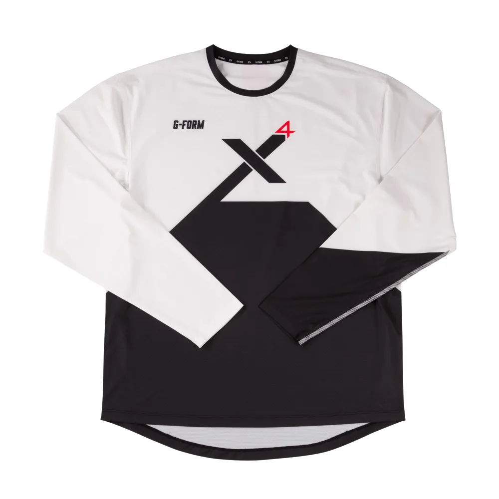uPRISE Bikes G-Form Pro-X4 Long Sleeve Jersey - White/Black | Price match, 365 day return s, 18-Month Warranty, Finance Available & Free UK Delivery