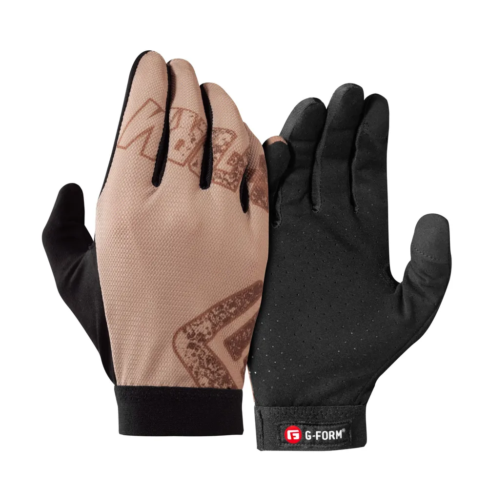 uPRISE Bikes G-Form Tempo Long Finger Gloves - Tan/Brown | Price match, 365 day return s, 18-Month Warranty, Finance Available & Free UK Delivery