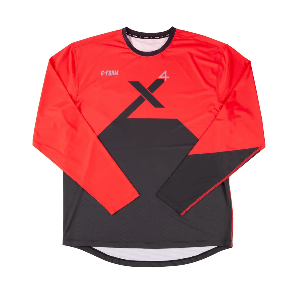uPRISE Bikes G-Form Pro-X4 Youth Long Sleeve Jersey - Red/Black | Price match, 365 day return s, 18-Month Warranty, Finance Available & Free UK Delivery