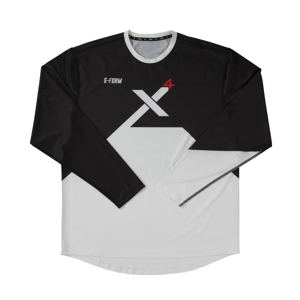 uPRISE Bikes G-Form Pro-X4 Youth Long Sleeve Jersey - Black/White | Price match, 365 day return s, 18-Month Warranty, Finance Available & Free UK Delivery