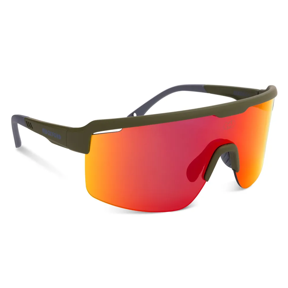 uPRISE Bikes Oxford Pave Sunglasses - Green Frame/Orange Mirror Lens | Price match, 365 day return s, 18-Month Warranty, Finance Available & Free UK Delivery