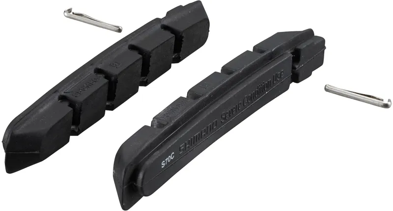 Shimano S70C Cartridge V-Brake Shoe Inserts With Fixing Pin - V-Brake
