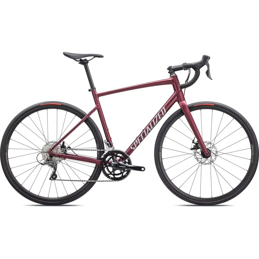 uPRISE Bikes Specialized Allez 2025 Endurance Road Bike - Maroon/Silver | Price match, 365 day return s, 18-Month Warranty, Finance Available & Free UK Delivery