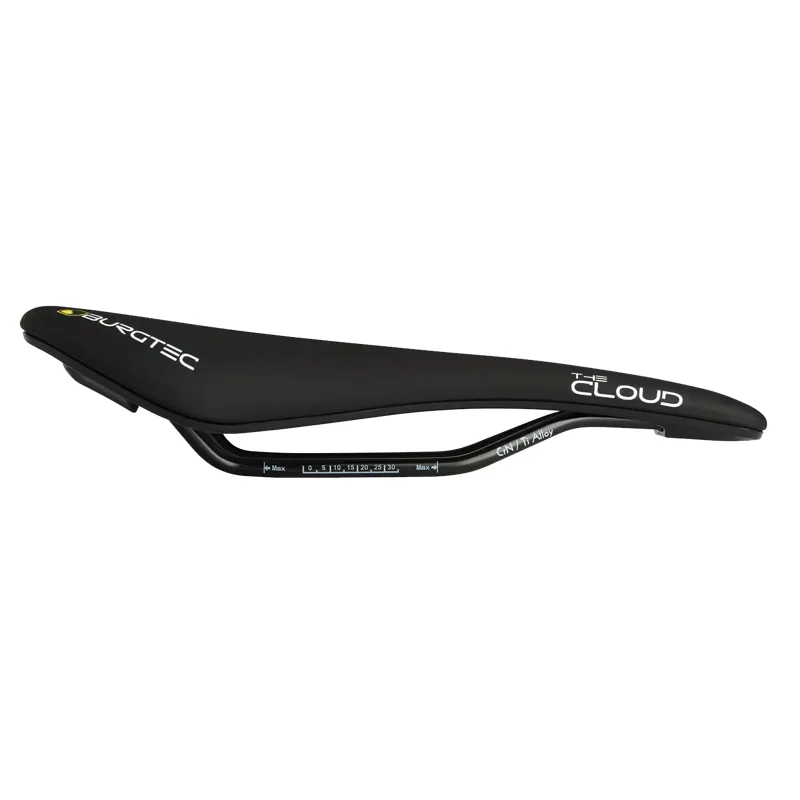 Burgtec The Cloud MK2 Saddle - Titanium Rails/Carbon Base - Black