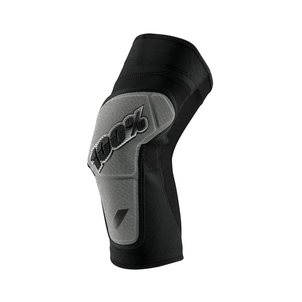 uPRISE Bikes 100 Percent Ridecamp Knee Guards - Grey Heather/Black | Price match, 365 day return s, 18-Month Warranty, Finance Available & Free UK Delivery