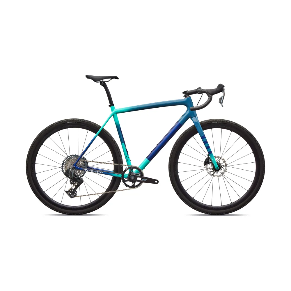 uPRISE Bikes Specialized Crux Expert 2026 Carbon Gravel Road Bike - Grey Blue/Lagoon | Price match, 365 day return s, 18-Month Warranty, Finance Available & Free UK Delivery