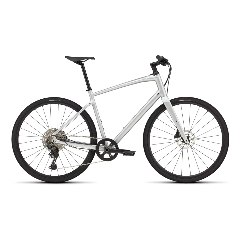 uPRISE Bikes Specialized Sirrus X 4.0 2025 Hybrid Bike - Silver Dust/Cool Grey | Price match, 365 day return s, 18-Month Warranty, Finance Available & Free UK Delivery