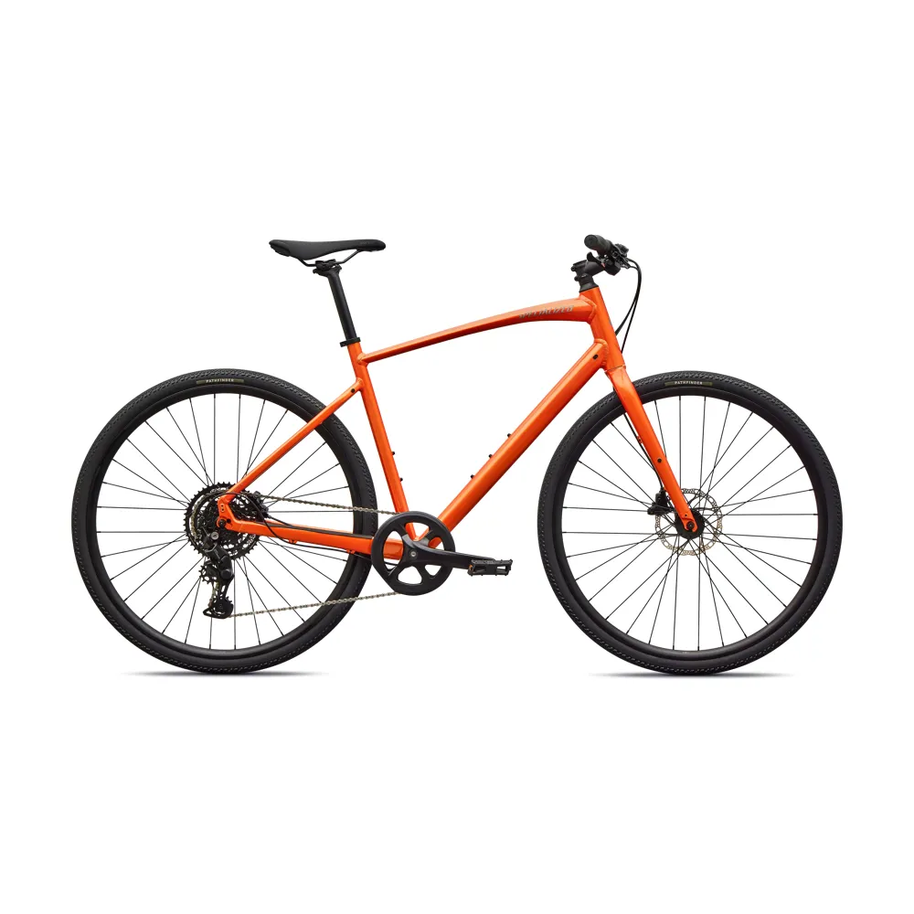 uPRISE Bikes Specialized Sirrus X 2.0 2027 Hybrid Bike - Tangerine/Shadow Silver Frost | Price match, 365 day returns, 18-Month Warranty, Finance Available & Free UK Delivery