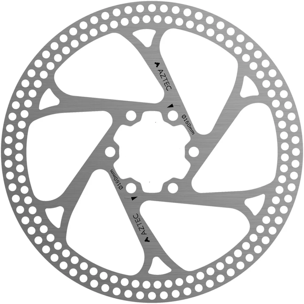 uPRISE Bikes Aztec Stainless Steel Fixed Disc Rotor With Circular Cut Outs - 140mm | Price match, 365 day return s, 18-Month Warranty, Finance Available & Free UK Delivery