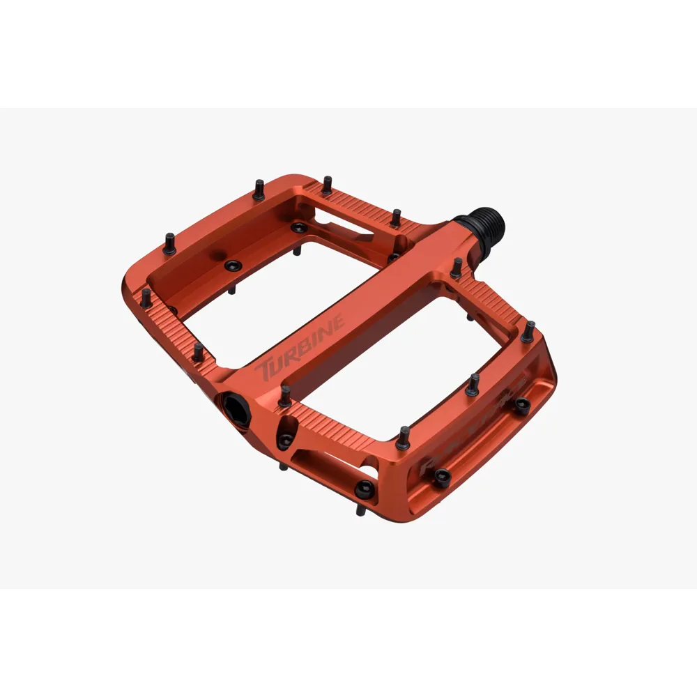 uPRISE Bikes Race Face Turbine Flat MTB Pedals - Orange | Price match, 365 day return s, 18-Month Warranty, Finance Available & Free UK Delivery