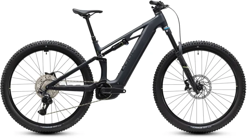 Cube Stereo Hybrid One44 HPC Race 800wh 2027 Electric MTB - Coal/Green
