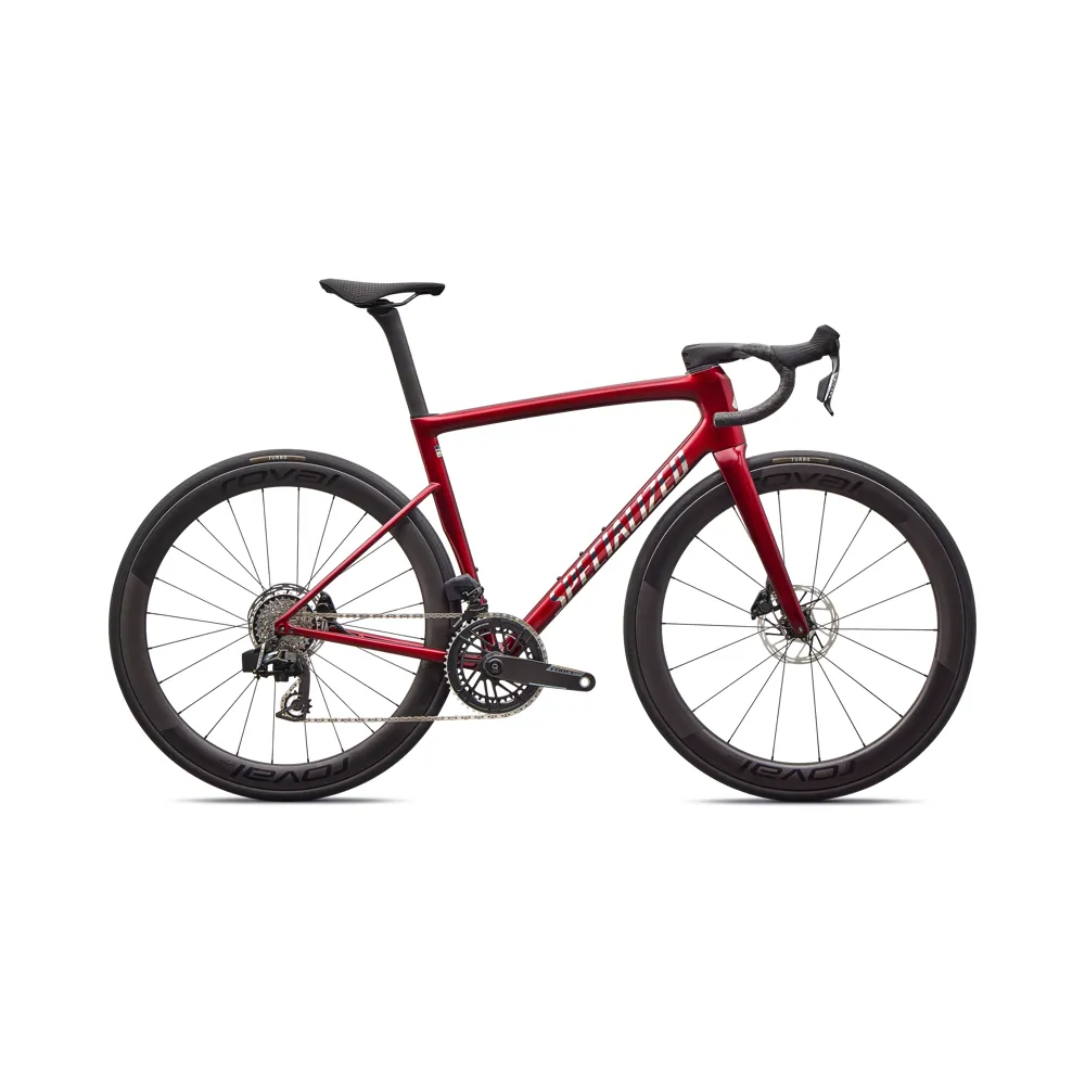 uPRISE Bikes Specialized Tarmac SL8 Pro SRAM Force AXS 2026 Carbon Road Bike - Red Sky/Chrome | Price match, 365 day return s, 18-Month Warranty, Finance Available & Free UK Delivery