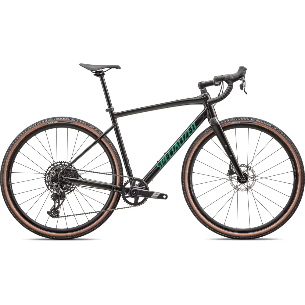 uPRISE Bikes Specialized Comp E5 2025 Gravel Road Bike - Obsidian/Pine Green | Price match, 365 day return s, 18-Month Warranty, Finance Available & Free UK Delivery
