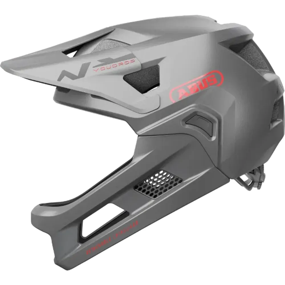 uPRISE Bikes Abus Youdrop Kids Full Face Helmet - 48-55cm - Titanium Silver | Price match, 365 day return s, 18-Month Warranty, Finance Available & Free UK Delivery