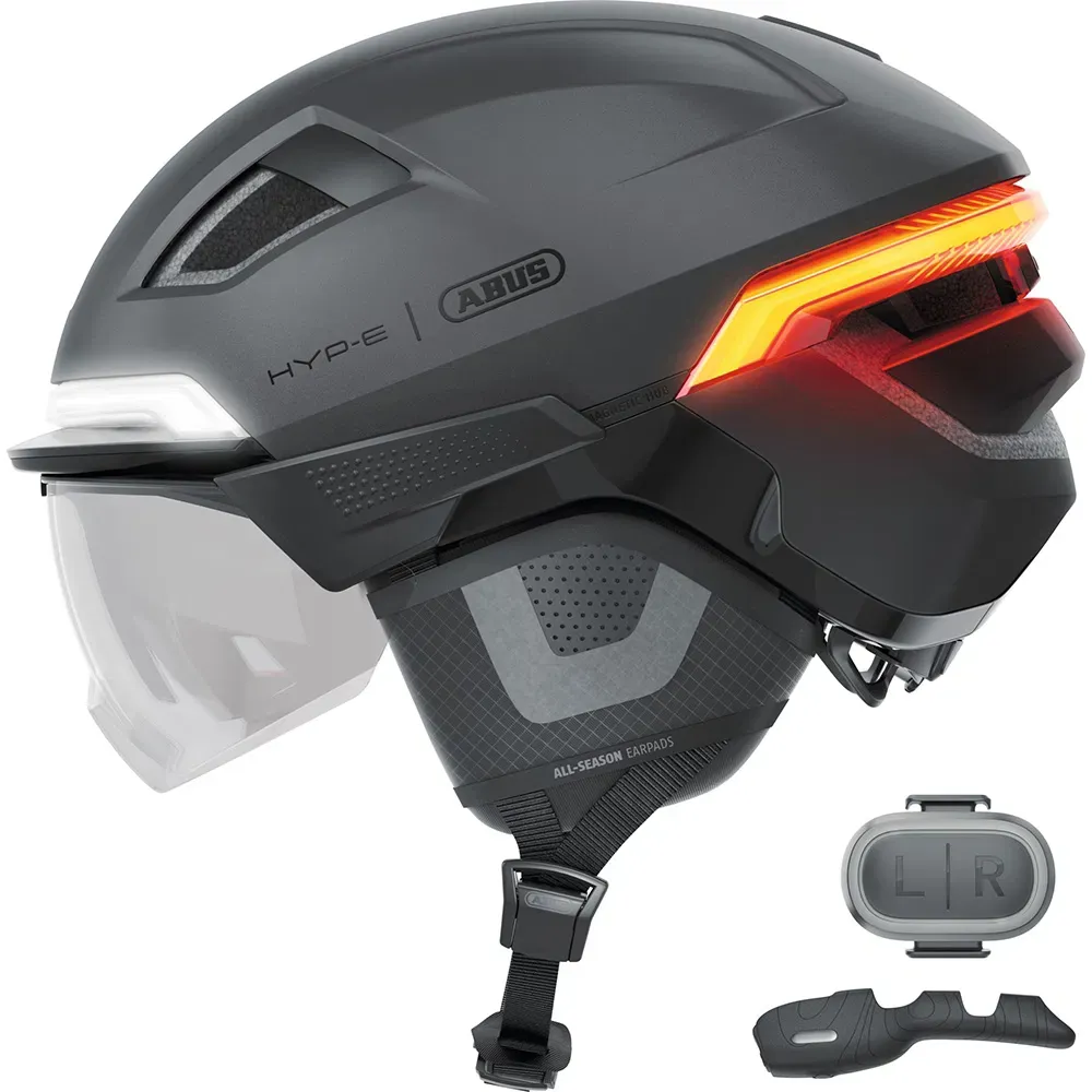 uPRISE Bikes Abus HYP-E BL.ACE Urban Helmet - Volcano Titan | Price match, 365 day return s, 18-Month Warranty, Finance Available & Free UK Delivery