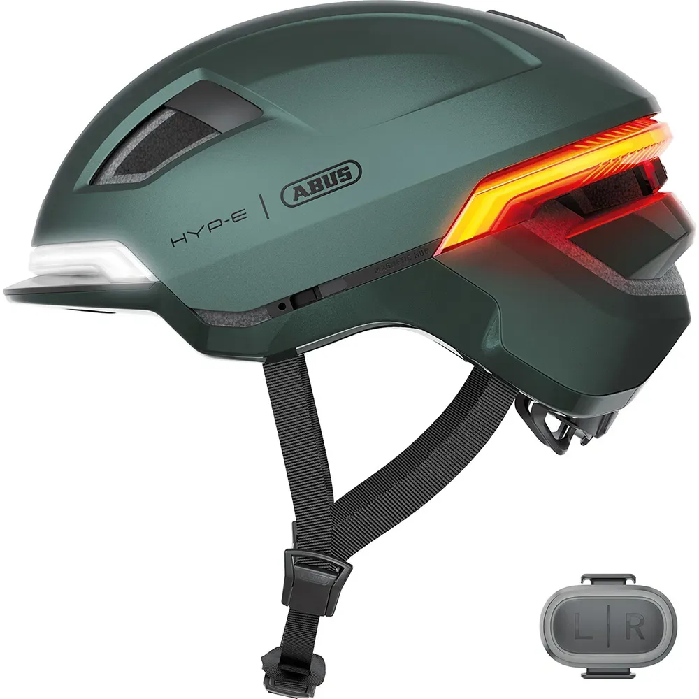 uPRISE Bikes Abus HYP-E Urban Helmet - Jungle Green | Price match, 365 day return s, 18-Month Warranty, Finance Available & Free UK Delivery