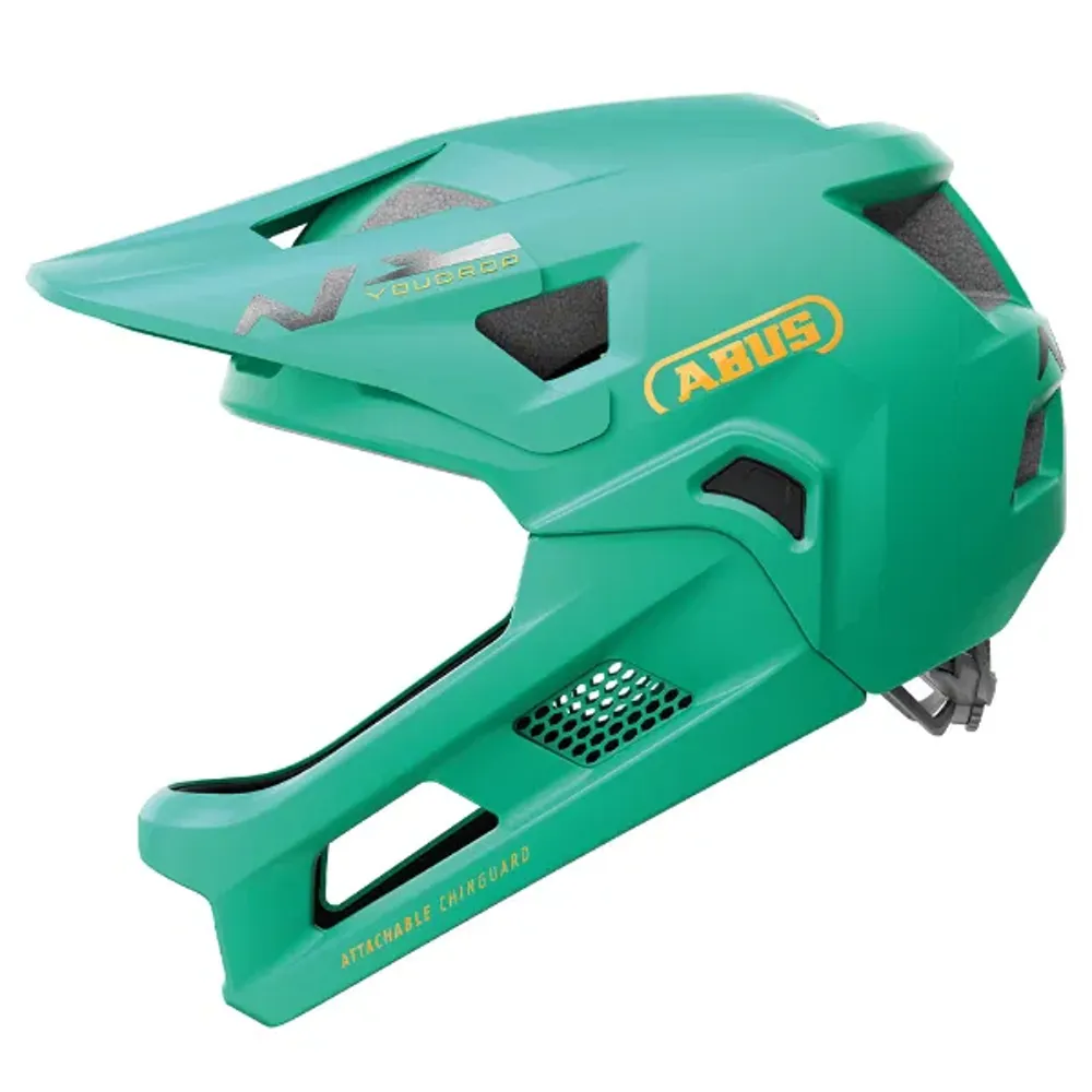 uPRISE Bikes Abus Youdrop Kids Full Face Helmet - 48-55cm - Sage Green | Price match, 365 day return s, 18-Month Warranty, Finance Available & Free UK Delivery