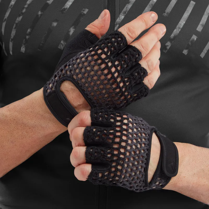 Altura Crochet Cycling Mitts - Carbon-2