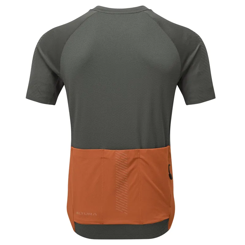 Altura Endurance Men's Short Sleeve Cycling Jersey - Carbon/Rust-1