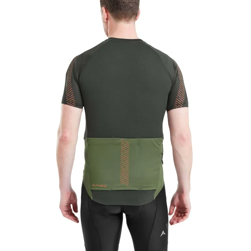 Altura Endurance Men's Short Sleeve Cycling Jersey - Carbon/Olive-1
