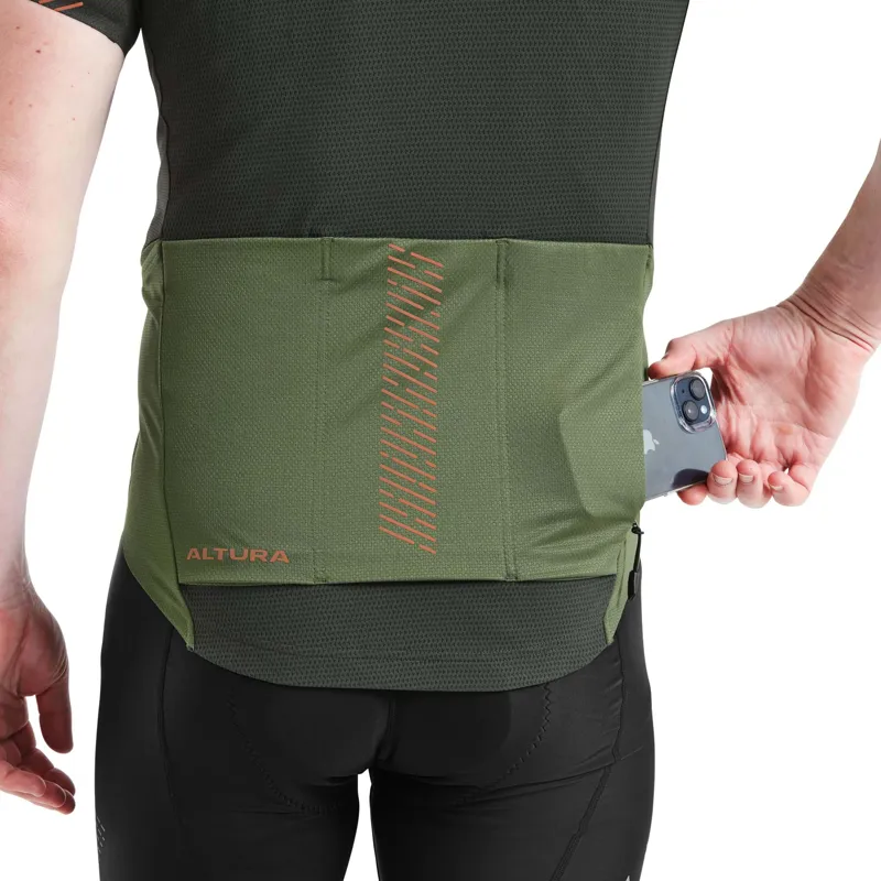 Altura Endurance Men's Short Sleeve Cycling Jersey - Carbon/Olive-2