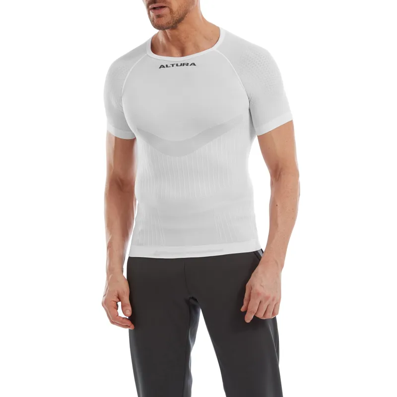 Altura Tempo Seamless Men's Short Sleeve Base Layer - White-3