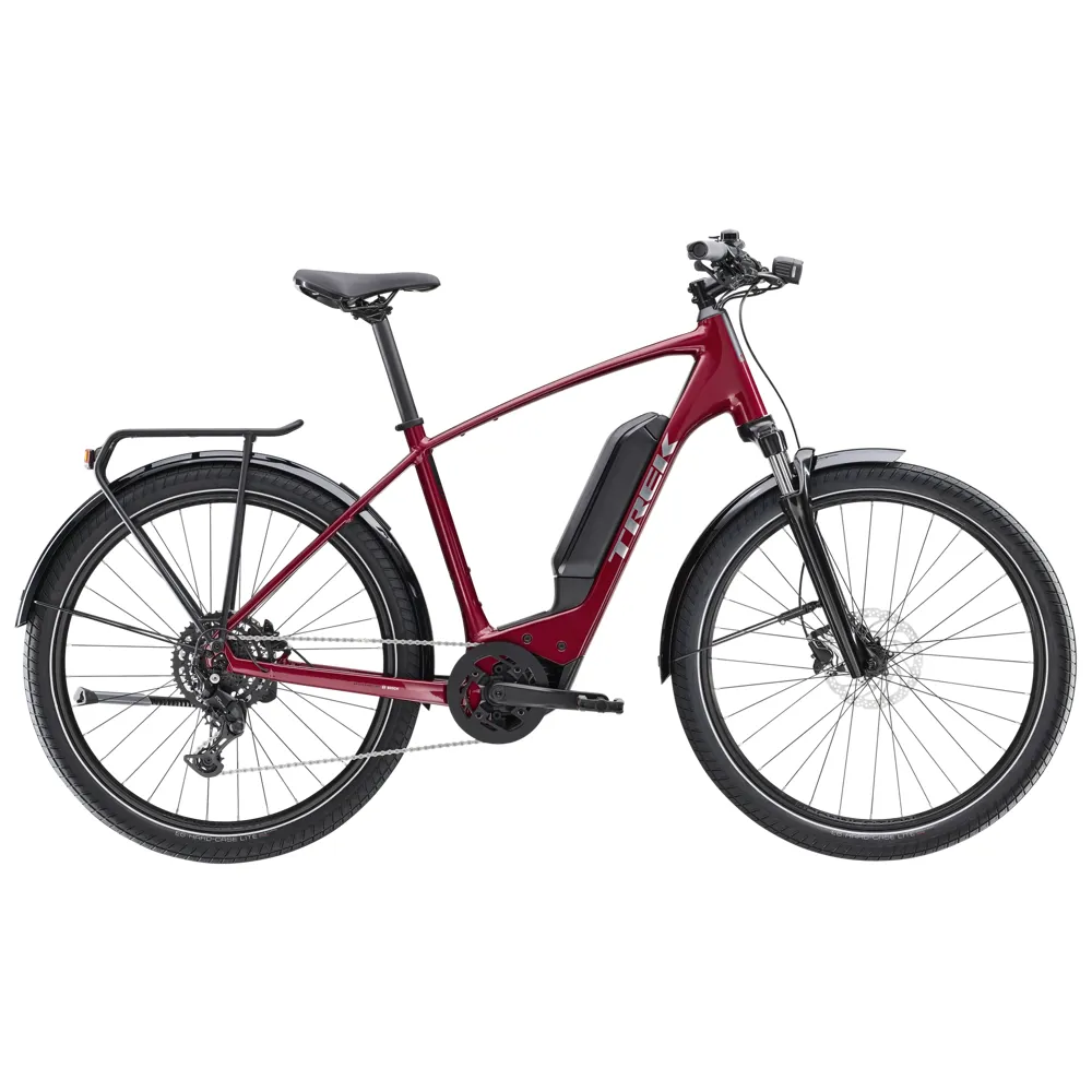 uPRISE Bikes Trek Allant+ 5 800wh 2025 Electric Hybrid Bike - Rage Red | Price match, 365 day return s, 18-Month Warranty, Finance Available & Free UK Delivery