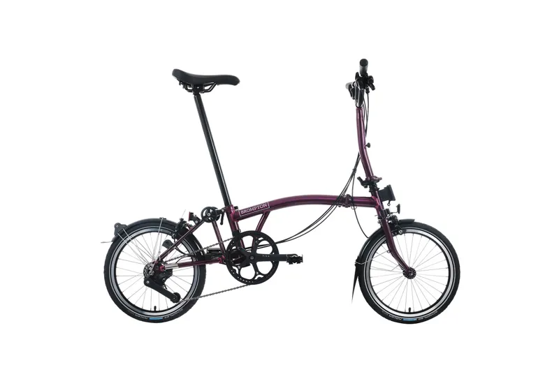 Brompton C Line 12 Speed Mid Bar 2026 Folding Bike - Amethyst Lacquer