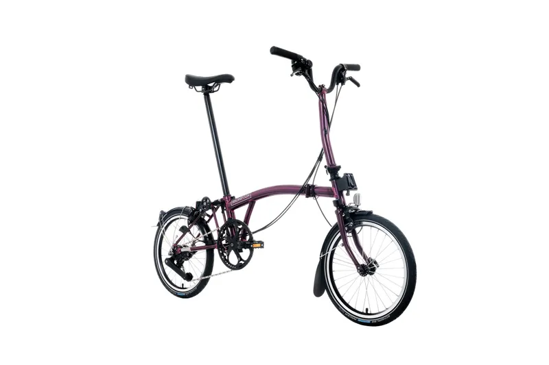 Brompton C Line 12 Speed Mid Bar 2026 Folding Bike - Amethyst Lacquer-1