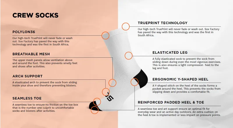 Sox Footwear Solid Premium Crew Socks - Black-1