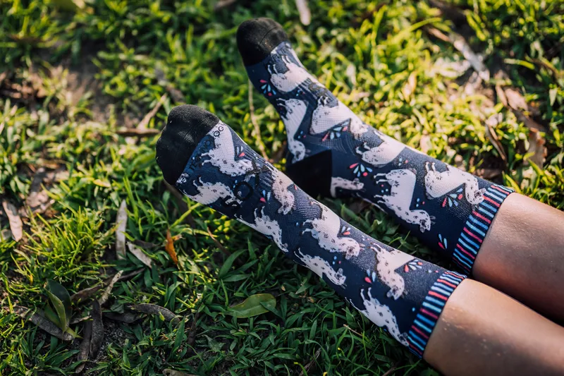Sox Footwear Alpacas Animals Premium Crew Socks - Navy-2