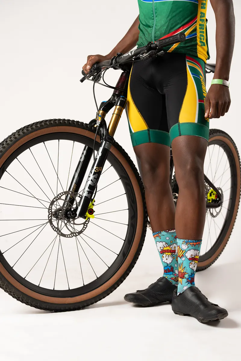 Sox Footwear Comic Bright And Fun Premium Crew Socks - Green-2