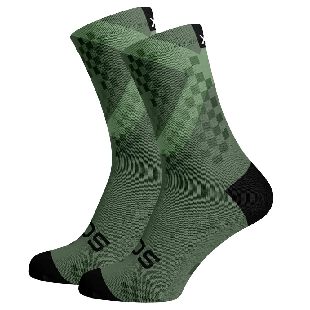 uPRISE Bikes Sox Footwear X Colours Premium Crew Socks - Olive | Price match, 365 day return s, 18-Month Warranty, Finance Available & Free UK Delivery