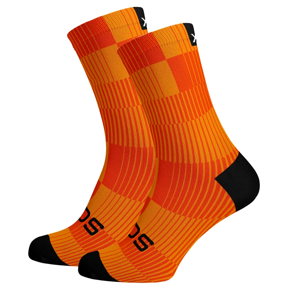 uPRISE Bikes Sox Footwear Slight Minimalist Premium Crew Socks - Orange | Price match, 365 day return s, 18-Month Warranty, Finance Available & Free UK Delivery