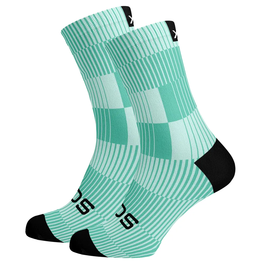 uPRISE Bikes Sox Footwear Slight Minimalist Premium Crew Socks - Turquise | Price match, 365 day return s, 18-Month Warranty, Finance Available & Free UK Delivery