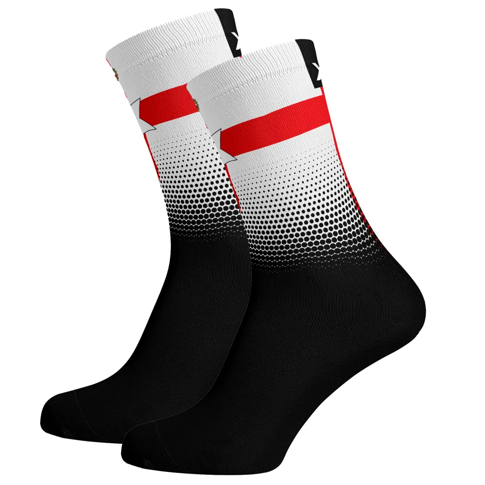 uPRISE Bikes Sox Footwear Northern Ireland Flag Black Premium Crew Socks - Black/White | Price match, 365 day return s, 18-Month Warranty, Finance Available & Free UK Delivery