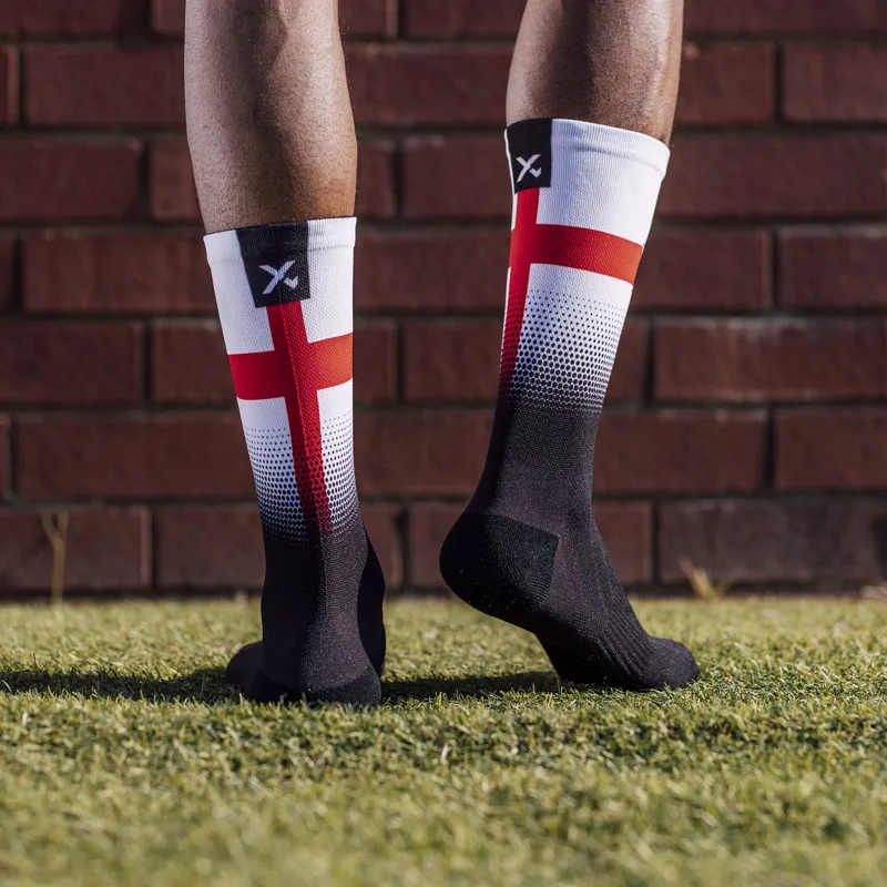 Sox Footwear Northern Ireland Flag Black Premium Crew Socks - Black/White-1