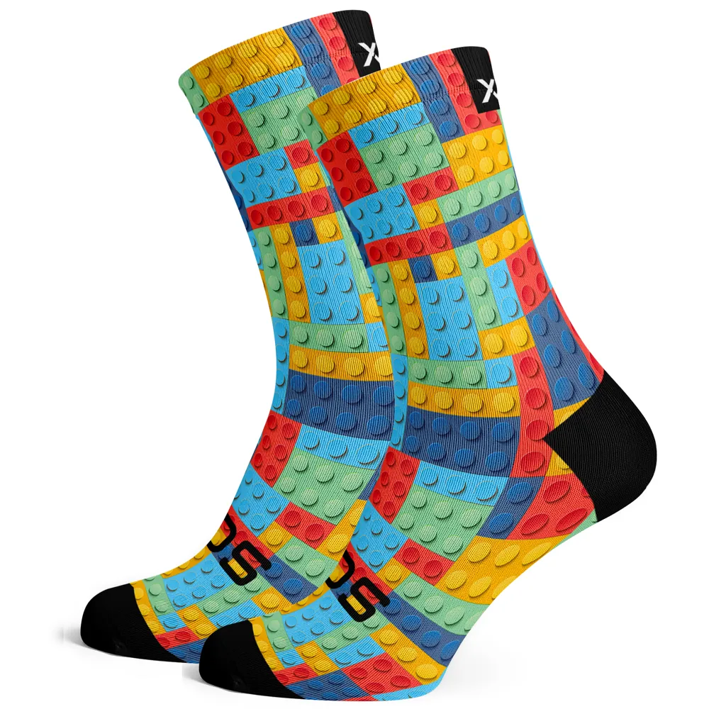 uPRISE Bikes Sox Footwear Blocks Premium Crew Socks | Price match, 365 day return s, 18-Month Warranty, Finance Available & Free UK Delivery