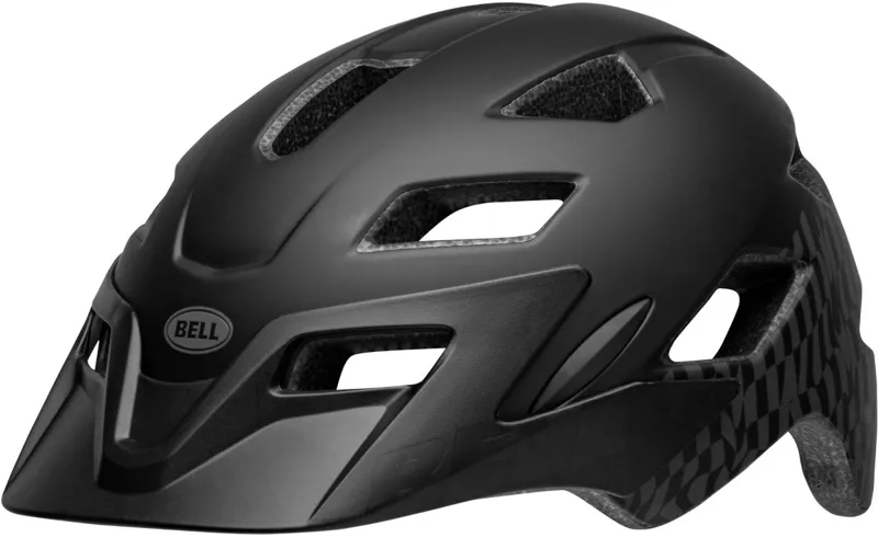 Bell Sidetrack Youth Helmet - 50-57cm - Wavy Checks Matte Black