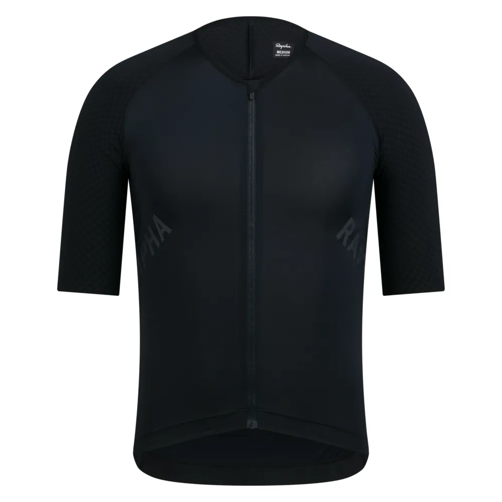 uPRISE Bikes Rapha Pro Team Aero Men's Short Sleeve Jersey - Black/Grey | Price match, 365 day return s, 18-Month Warranty, Finance Available & Free UK Delivery