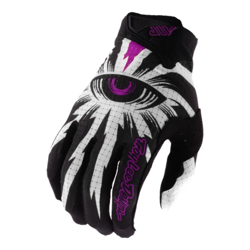 Troy Lee Designs Youth Air Long Finger Gloves - Cyclops Black/Fuchsia
