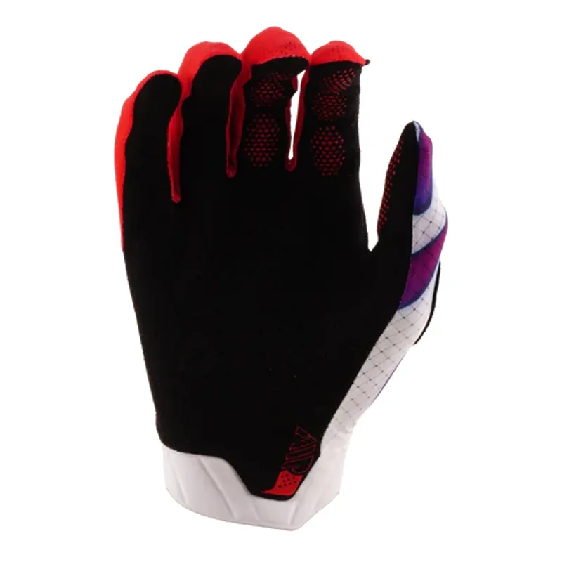 Troy Lee Designs Youth Air Long Finger Gloves - Overspray White/Violet-1