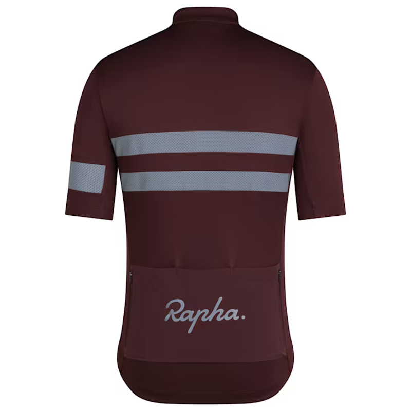 Rapha Brevet Men's Short Sleeve Jersey - Fudge/Silver-1