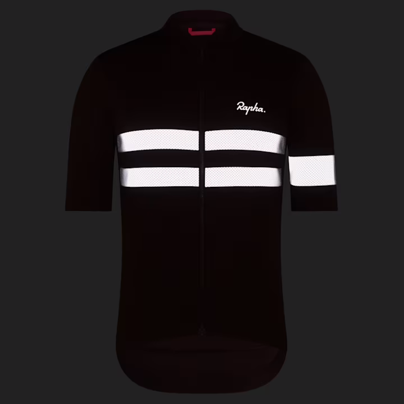 Rapha Brevet Men's Short Sleeve Jersey - Fudge/Silver-2