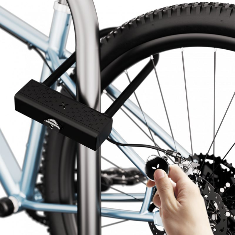 Black X Titan RockSolid Smart Shackle Lock - Diamond Powered Cycle-4