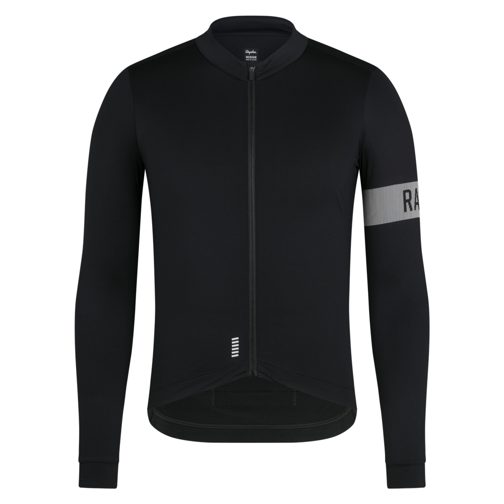uPRISE Bikes Rapha Pro Team Men's Long Sleeve Midweight Jersey II - Black/White | Price match, 365 day returns, 18-Month Warranty, Finance Available & Free UK Delivery