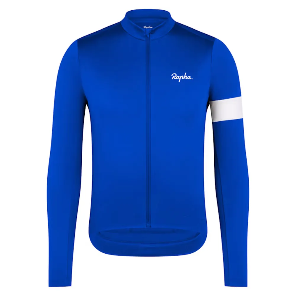 uPRISE Bikes Rapha Core Men's Thermal Long Sleeve Jersey - Ultramarine/White | Price match, 365 day return s, 18-Month Warranty, Finance Available & Free UK Delivery