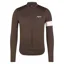 Rapha Core Men's Thermal Long Sleeve Jersey - Deep Coffee/White