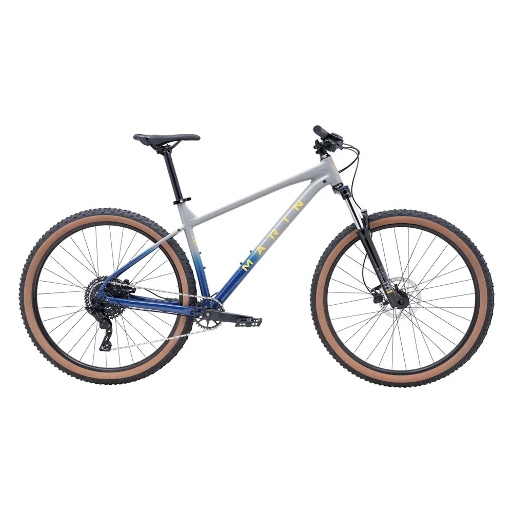 uPRISE Bikes Marin Bobcat Trail 3 29er 2025 Hardtail Mountain Bike - Grey/Blue | Price match, 365 day return s, 18-Month Warranty, Finance Available & Free UK Delivery